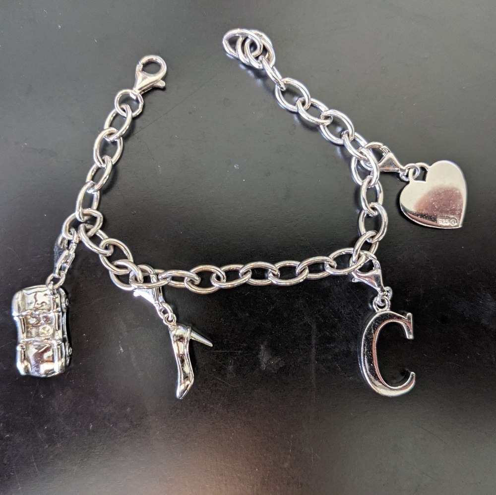 Blue Nile charm bracelet - car, shoe, C, heart